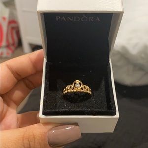 Pandora Princess Tiara Ring rose gold